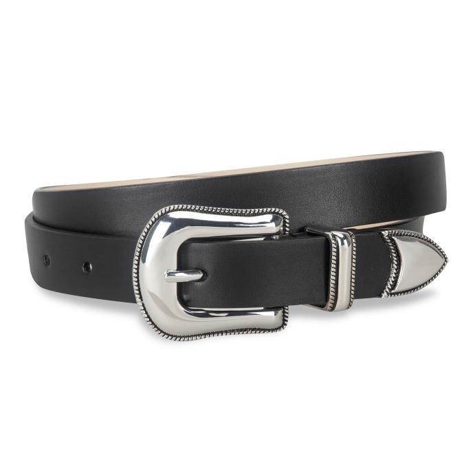 totes® Ladies Western Style Belt Black Extra Image 1